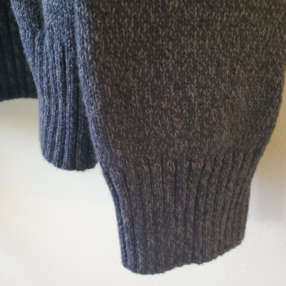 Tricots St Raphael Mens L Gray Cotton Acrylic Knit 1/4 Zip Sweater Fleece Alpine - Picture 12 of 14